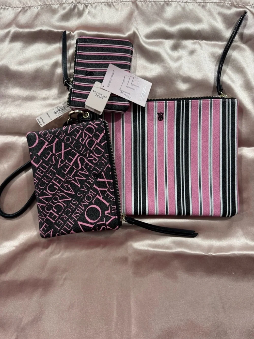 Victoria's Secret Wristlet Travel Pouch Trio